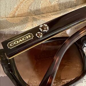 Coach Black and Gold Women's Sunglasses